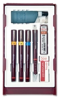 ROTRING ISOGRAPH 0.25/0.35/0.5 COLLÈGE SET + ENCRE + GOMME + PORTE-MINE + 1 S0699380