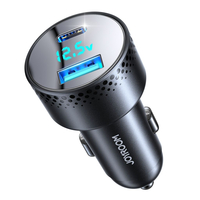 JOYROOM 53W DUAL CAR CHARGER WITH DIGITAL DISPLAY JR-CCD01