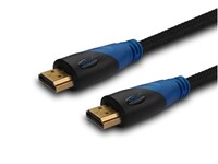 Kabel HDMI (M) 2m, oplot nylonowy, złote końcówki, v1.4 high speed, ethernet/3D, wielopak 10 szt., CL-48