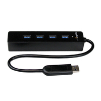 StarTech.com 4 Port USB 3.0 SuperSpeed Hub - 5Gbps - Schwarz