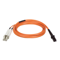 Tripp Lite N314-15M InfiniBand/fibre optic cable MT-RJ 2x LC OFNR Fekete, Szürke, Narancssárga