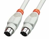Lindy 8 Pin Mini DIN Cable 5 m párhuzamos kábel Szürke