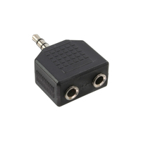 InLine 99301 tussenstuk voor kabels 3.5mm jack female 2x 3.5mm Zwart