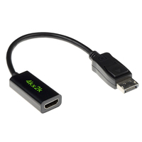 ACT AK3994 adaptador de cable de vídeo 0,15 m DisplayPort HDMI A Negro