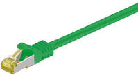 Goobay RJ45 Patch Cord CAT 6A S/FTP (PiMF), 500 MHz, with CAT 7 Raw Cable, green, 25m