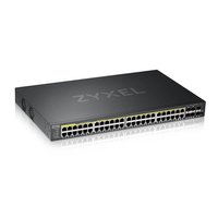 Zyxel GS2220-50HP-EU0101F commutateur réseau Géré L2 Gigabit Ethernet (10/100/1000) Connexion Ethernet, supportant l'alimentation via ce port (PoE) Noir