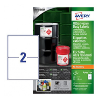 Avery B3655-50 etichetta autoadesiva Rettangolo Permanente Bianco 100 pz