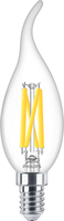 Philips Filament-Kerzenlampe, transparent 40W BA35 E14