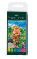 Faber-Castell Pitt Artist Pen Brush Tuschestift, 6er Etui, Springtime