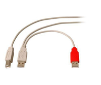 Microconnect USBAABM USB Kabel 1 m USB 2.0 USB A USB B Weiß