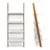 Relaxdays 10019170 Regal Regal für Leitern Wandverteiler Bambus, MDF-Platten Bambus