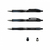 ErichKrause MEGAPOLIS Negro Bolígrafo de punta retráctil con pulsador Fino 12 pieza(s)