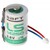 Saft Lithium 3,6V Batterie LS14250 mit Kabel und Stecker mittig an der Zelle raus