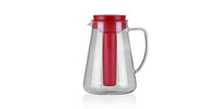 Glaskrug TEO 2.5 l, mit Teesieb und Kühleinsatz , rot Hervorragend für die