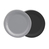 12 Teller, Pappe rund Ø 18 cm farbig sortiert - grau/schwarz von PAPSTAR