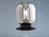 LED Tischlampe Industrial mit Glaskugel Rauchglas - Höhe 23cm