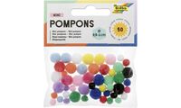 folia Mini-Pompons, 50 Stück, farbig sortiert (57905991)
