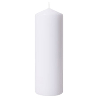 Duni Stumpenkerze 300 x Ø 100 mm Weiß (4 Stück) Premium-Kerze mit einer Brenndauer von 200 Stunden Weiß