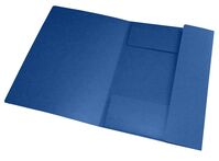 Oxford Top File + A4 Sammelmappe mit Einschlagklappen ohne Gummizugverschluss blau