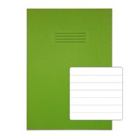 Rhino 13 x 9 A4+ Oversized Exercise Book 40 Page Ruled 12mm Light Green (Pack 100) - VDU024-220-4