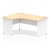 Dynamic Impulse 1600mm Left Crescent Desk Maple Top White Panel End Leg TT000113