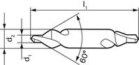 Artikeldetailsicht FORMAT FORMAT Zentrierbohrer DIN333 HSSCo5 Forma TiAlN 4,0mm