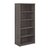 Universal bookcase 1790mm high with 4 shelves - grey oak