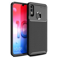 NALIA Case compatible with Huawei P smart 2019, Carbon Look Ultra-Thin Mobile Silicone Protective Cover Rugged Rubber Gel Soft Skin, Slim Fit Shockproof Bumper Smart-Phone Prote...