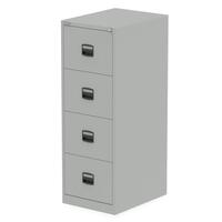 Qube by Bisley 4 Drawer Filing Cabinet Goose Grey BS0010