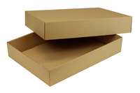 Stülpdeckelkarton, 435 x 315 x 80 mm ( L x B x H ), 2-teilig, braun, DIN A3