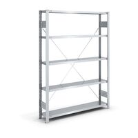 Wide span boltless shelf unit