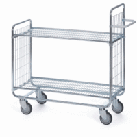 Gitterwagen Serie 100 2 Etagen 75x45cm silber