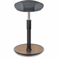 Sitz- Stehhocker Free Tall Triangel Camira Rivet Anthrazit schwarz /Natur