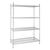 Vogue 4 Tier Wire Shelving Kits Made of Galvanised Zinc with ?lips - 1220X610mm