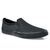 Shoes for Crews Men's Leather Slip on Shoes with Removable Insole in Black - 41