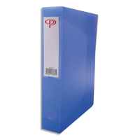 PERGAMY Boîte de classement dos de 10 cm, en polypropylène 7/10e. Coloris bleu translucide
