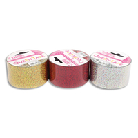 GRAINE CREATIVE Lot de 3 Rouleaux Queen Tapes, 48 mm x 8 m, assortiment holographique Rouge, Argent et Or - produit supprimé à épuisement du stock