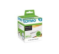 DYMO Labelwriter étiquettes 28x89 mm, blanc 2 rouleaux de 130