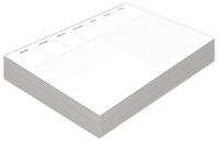 Notiz-Schreibunterlage "Office - Liniert & Kariert", mit 7 Wochentagsfeldern, Maße (BxH): 600 x 420mm, 20 Blatt, 1 Pkg. á 10Stk