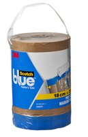 ScotchBlue™ Abdeckpapier mit Malerabdeckband 2090PR, 180 mm x 25 m, Blau, 1 Rolle Abdeckpapier