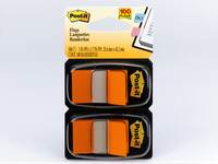 Post-it® Index Medium, Orange, im Doppelpack, 50 Haftstreifen pro Spender