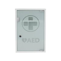 Mediana AED Metal Wall Cabinet with Glass Door and Alarm Lockable Large 300x145x460mm 3098