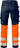High Vis Handwerker Stretch-Hose Kl.1, 2706 PLU Warnschutz-orange/marine - Rückansicht
