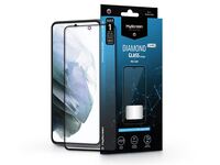 MyScreen Diamond Glass Lite Edge2.5D Full Glue Samsung G990F Galaxy S21 edzett üveg kijelzővédő fólia fekete kerettel (LA-2121)