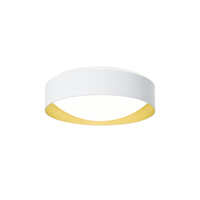 LED Wand-/Deckenleuchte PREMIUM ARCHITEKTUR, Ø 30,8cm, 18W, 4000K, 2100lm, IP40, IK02, CASAMBI/Bluetooth, weiß/gold