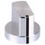 Mentor 5583.6611 Aluminium Wing Knob With Setscrew - Silver - 24.5mm