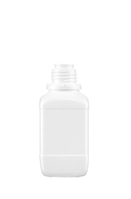Square shape bottles 250 ml HDPE white without closure