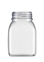 PVC wide mouth containers 300 ml clear square shape without cap no. 9074072