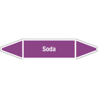 Aufkleber Soda, violett, Folie, selbstklebend, 180 x 37 x 0,1 mm, DIN 2403, L713
