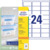 Tiefkühl-Etiketten, A4, 63,5 x 33,9 mm, 25 Bogen/600 Etiketten, weiß